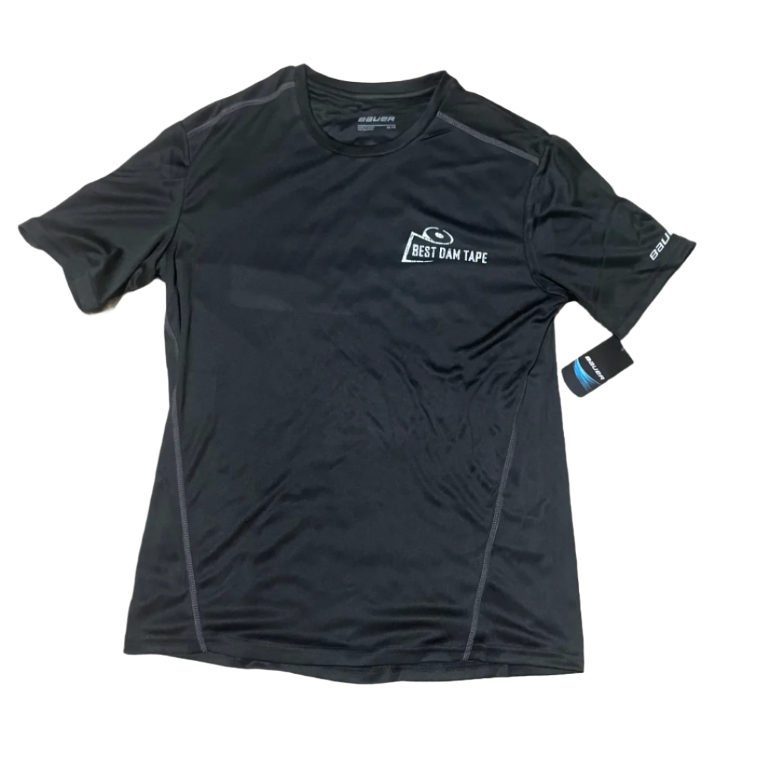 Best Dam Tape black Bauer Vapor Tech performance t-shirt