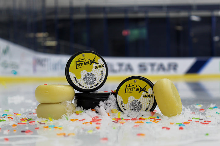Case of Best Dam Wax Fruity Pebbles hockey stick wax tins