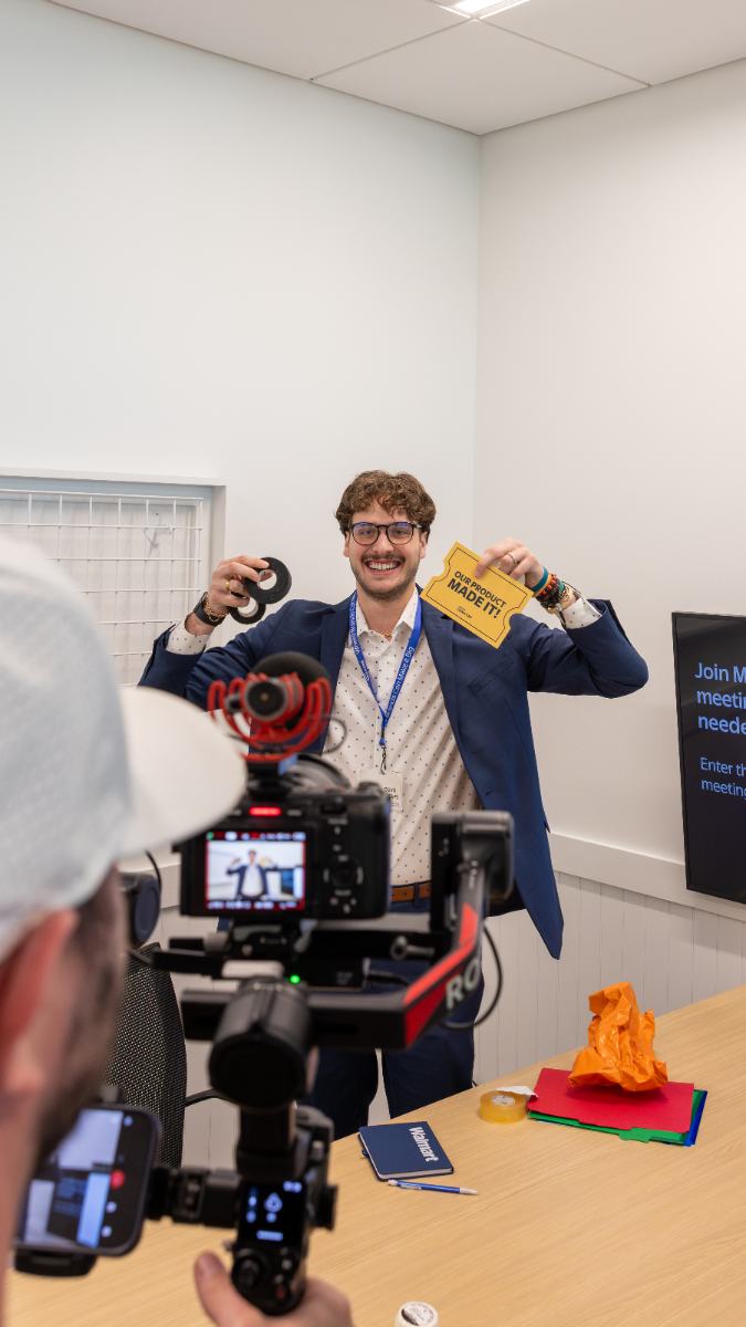 Logan Cuvo with a Walmart Open Call Golden Ticket