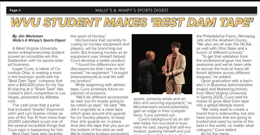 A man accepting an award