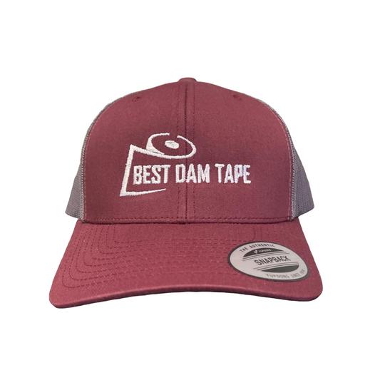 Best Dam Tape Hat - Maroon/Grey