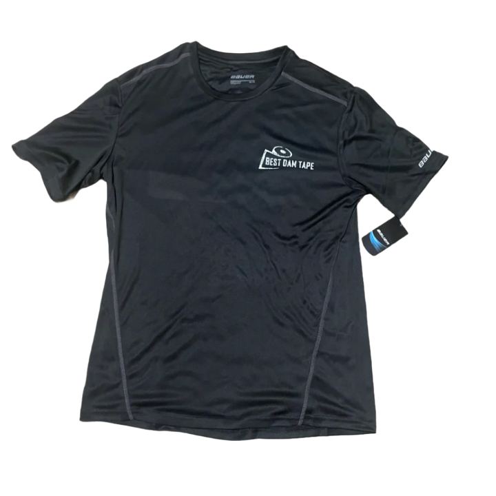 Best Dam Tape black Bauer Vapor Tech performance t-shirt