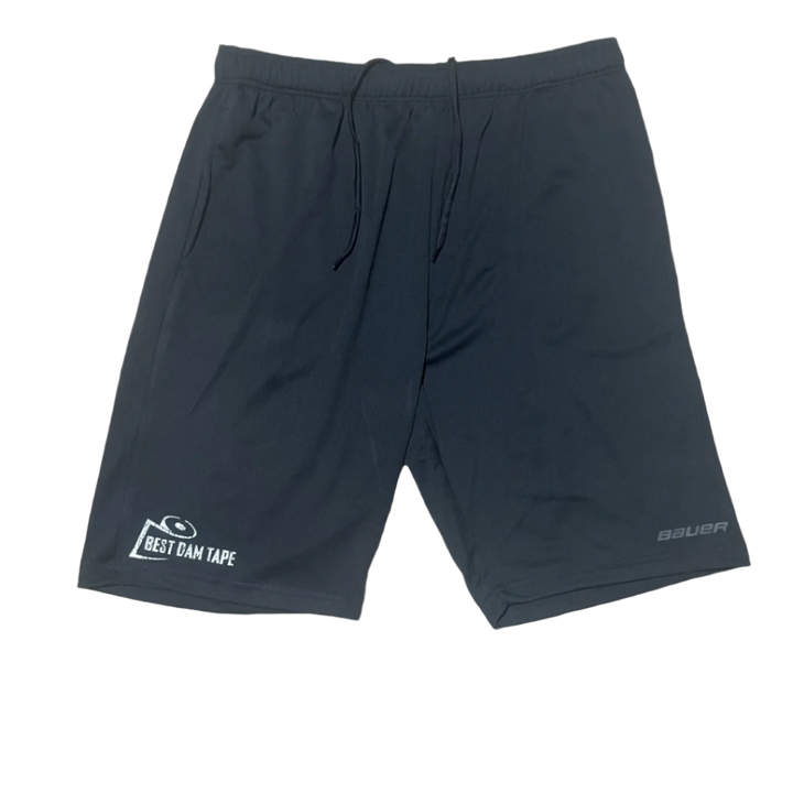 Best Dam Tape black Bauer Core athletic shorts with solid logo
