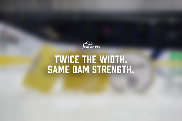 Best Dam double wide clear hockey tape — twice the width, same strength