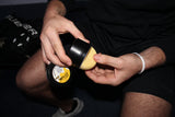 Open tin of Best Dam Wax all-natural beeswax hockey stick wax