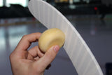 Applying Best Dam Wax beeswax to a hockey stick blade for puck grip