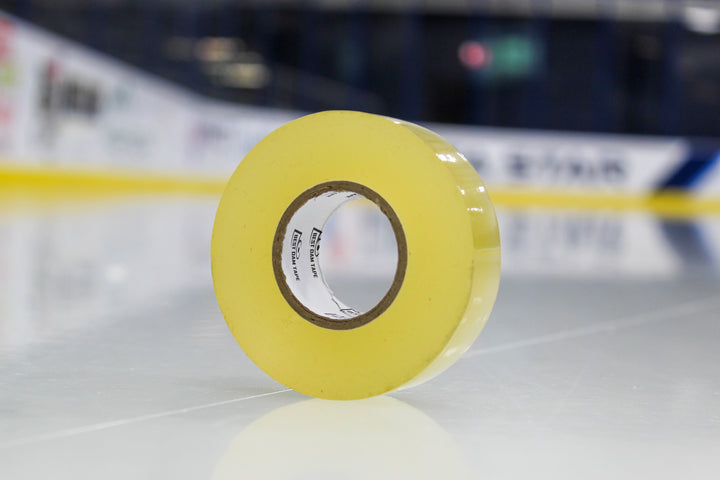Best Dam clear hockey tape roll on reflective surface