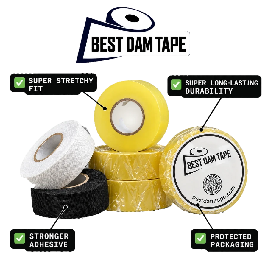 Best Dam Tape: super stretchy fit, super long-lasting durability, stronger adhesive, protected packaging